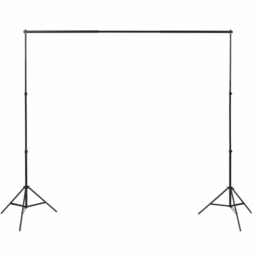 Photo Studio Kit with 3 Cotton Backdrops Adjustable Frame 3x6m